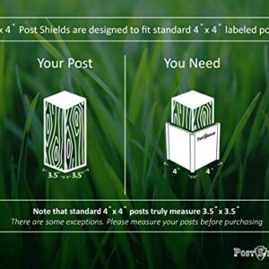 Post Shields Post Protector – This Protects Your Mailbox, Deck & Fence Posts from Damage by Lawn Maintenance Equipment – Fits Wood & Metal Posts – No Tools, Screws or Nails Needed