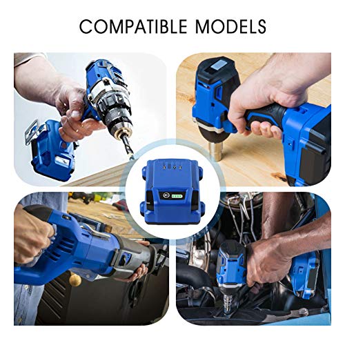 【Upgrade】 2Pack 24V 3.0Ah High Capacity Replace Battery for Kobalt 24V Battery Max KB624-03 KB524-03 KB424-03 KB224-03 Lithium Ion Cordless Tools Battery[Can't FIT Snow Joe &Sun Joe &Chain Saw]