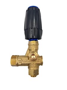 ar annovi reverberi, vrt3-250, pressure washer unloader -blue spring, 3,650 max psi, 10.5 max gpm, 3/8″f outlet, adjustable knob
