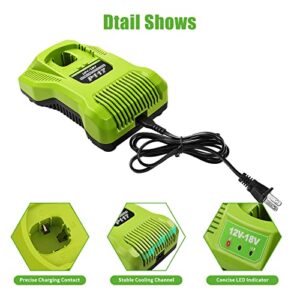 Upgraded 3.5Ah 18V Batteries & Charger Combo for Ryobi 18V Battery and P117 Charger, Cell9102 Compatible with Ryobi 18V ONE + P108 P107 P104 P105 P102 P103 Tools Charger with 260051002 P117 P118