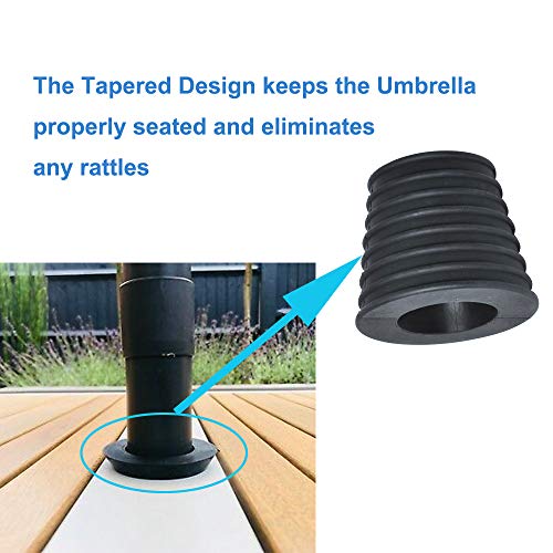 Ketofa Umbrella Cone Wedge ,Patio Umbrella Wedge Plug Fits Umbrellab Pole Diameter in 1.5" Great for Patio Table Hole Opening 1.94 to 2.7 inch，2Pcs