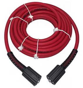 red uberflex kink resistant pressure washer hose 1/4″ x 30′ 3,700 psi with (2) 22mm