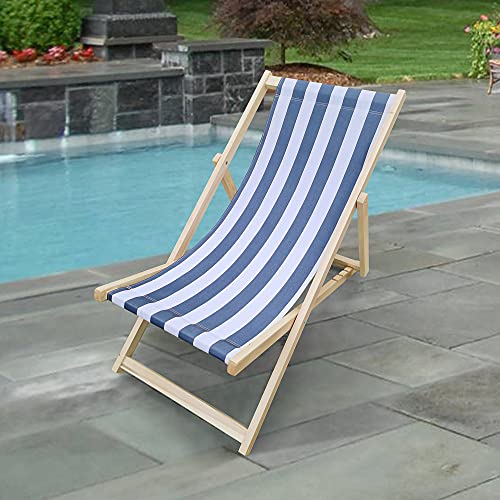 XJIAOYA Hanging Chair Beach Hanging Chair Set Terrace Leisure Chair Terrace Furniture Outdoor Lounger Beach Chair Wooden Folding Adjustable Frame