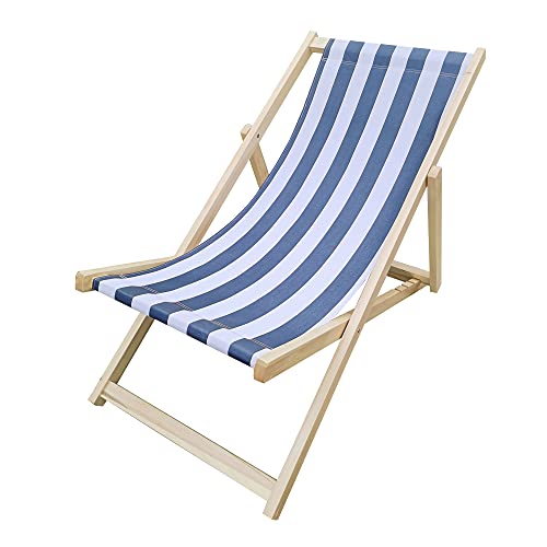 XJIAOYA Hanging Chair Beach Hanging Chair Set Terrace Leisure Chair Terrace Furniture Outdoor Lounger Beach Chair Wooden Folding Adjustable Frame