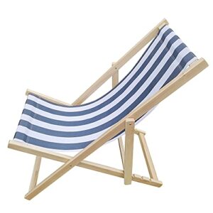 XJIAOYA Hanging Chair Beach Hanging Chair Set Terrace Leisure Chair Terrace Furniture Outdoor Lounger Beach Chair Wooden Folding Adjustable Frame