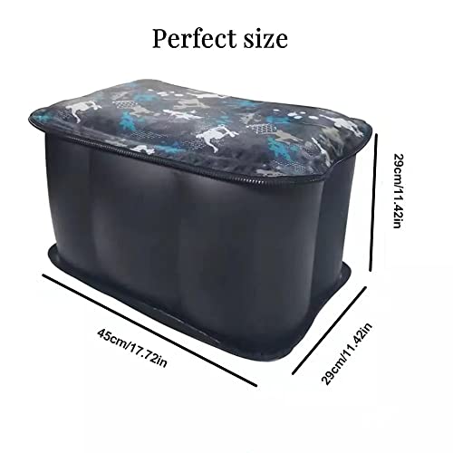 Inflatable Stool Ottoman Footrest , Comfortable Foot Rest, Portable Stool for Car Home Patio Garden and Camping