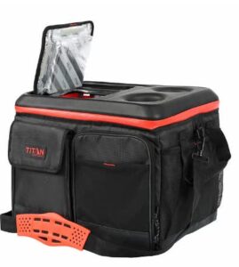 titan 50-can collapsible cooler red