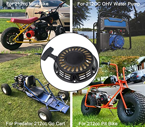 IVONNEY 212CC Pull Start for Harbor Freight-Predator 212cc 6.5HP 7HP OHV Engine Go Kart Generator Lawnmower Pit Bike - GX160 Recoil Starter for Honda Pull Start Assembly