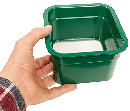 Sluice Fox 6 inch Gold classifiers; Set of Five Stacking sifting Pans with Stainless Steel mesh strainers for Gold panning; sharktooth and gem sifters; (Green)