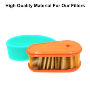 MOWFILL 795066 Air Filter Replace for Briggs Stratton 5419,796254 OEM Air Cleaner Cartridge with 796254 Pre Filter Fits Lawn Mower Air Cleaner Element