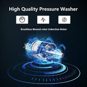 Electric Pressure Washer Homdox Pressure Washer 1500W Power Washer High Pressure Cleaner Machine with 5 Nozzles Foam Cannon,Best for Cleaning Homes, Cars, Driveways, Patios(Green)