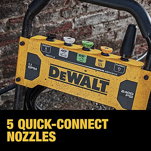 DEWALT Electric Pressure Washer, Cold Water, 2400-PSI, 1.1-GPM, Corded (DWPW2400)