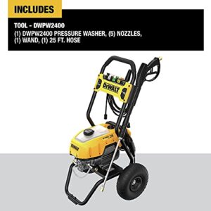 DEWALT Electric Pressure Washer, Cold Water, 2400-PSI, 1.1-GPM, Corded (DWPW2400)