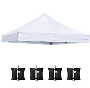 ontheway 10′ x 10′ replacement canopy top for ez pop up canopy tent, instant canopy top cover (canopy top only)