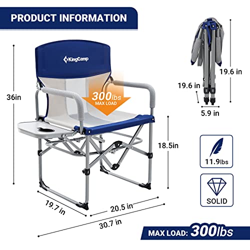 KingCamp Camping Chair Lawn Chair Folding Camping Chair for Adults Folding Camp Chair with Lumbar Support