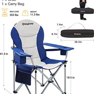 KingCamp Camping Chair Lawn Chair Folding Camping Chair for Adults Folding Camp Chair with Lumbar Support