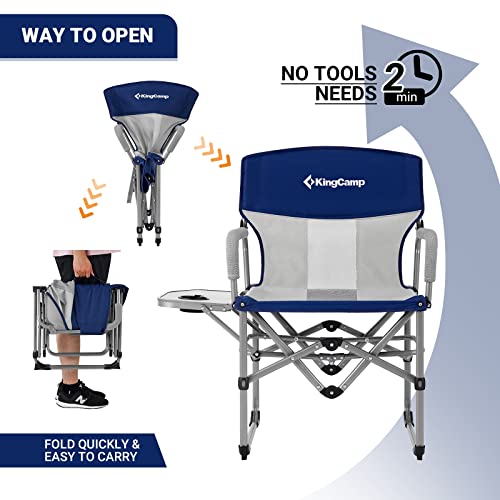 KingCamp Camping Chair Lawn Chair Folding Camping Chair for Adults Folding Camp Chair with Lumbar Support