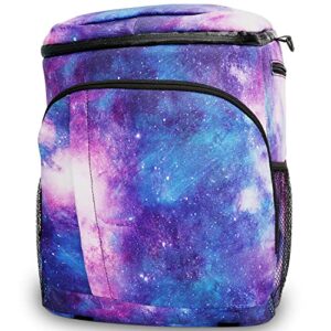 cooler backpack 45 cans roomy backpack coolers insulated leak proof, large picnic backpack cooler, soft sided cooler for women, camping cooler backpack coolers (galaxy)