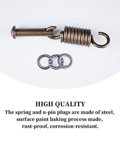 Hammock Chair Ultimate Hanging Kit - Egg Hammock Chair Spring Pin Plug Hardware- 500LB Hammock Chair Hanging kit for Hanging Basket Chairs Hammock and Porch Swings Brown