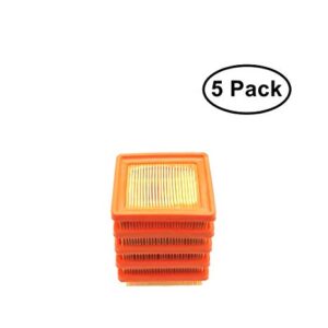 MOWFILL 5 Pack 4180 141 0300 Air Filter Replace for Stihl 4180-141-0300 41801410300 Compatible with STHIL KM91R KM131 FS89 FS91 FS111 FS131 FS311 FC96 String Trimmer Brushcutter Air Cleaner Element