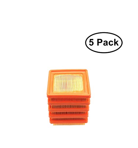 MOWFILL 5 Pack 4180 141 0300 Air Filter Replace for Stihl 4180-141-0300 41801410300 Compatible with STHIL KM91R KM131 FS89 FS91 FS111 FS131 FS311 FC96 String Trimmer Brushcutter Air Cleaner Element