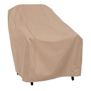 modern leisure 3134d basics outdoor patio chair cover – water resistant (33 w x 34 d x 31 h inches), khaki