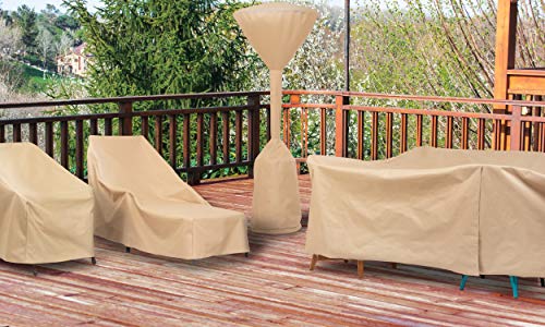 MODERN LEISURE 3134D Basics Outdoor Patio Chair Cover - Water Resistant (33 W x 34 D x 31 H inches), Khaki