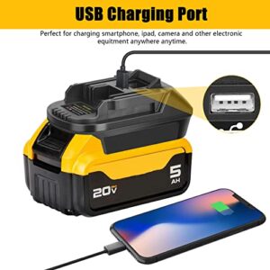 JYJZPB DM18M Battery Adapter with USB Charging Socket for Dewalt 20V Battery & Milwaukee M18 18V Lithium Battery Converter to Makita 18V BL1830 BL1840 BL1850 Cordless Tools Use