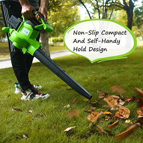 Cordless Leaf Blower, 20V 3 in 1 Electric Leaf Blower with 2 X 2.0Ah Battery & Charger,Adjustable Speed Control Blower,Lightweight Handheld Blower Kit for Leaf,Dust,Little Garbage,Lawn Care