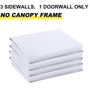 ABCCANOPY Side Wall 10x10, White (4 Walls Only, NOT Including Frame and Top)