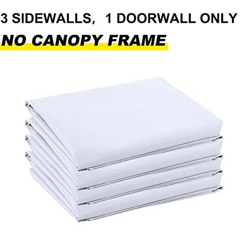 ABCCANOPY Side Wall 10x10, White (4 Walls Only, NOT Including Frame and Top)