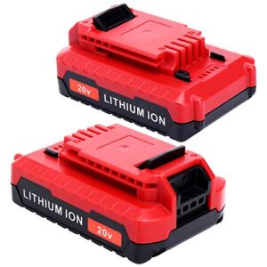 lasica 2pack compatible with porter cable 3.0ah 20v battery, replacement for porter-cable 20-volt battery pcc681l pcck6118 pcck647lb pcc685lp pcc682l pcc680l 20volt max cordless tool battery packs