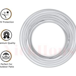 NickHouse 25' Vinyl 3/16" Outdoor Patio Sling Spline Replacement Awning Cord for Sling Chair Spline.180