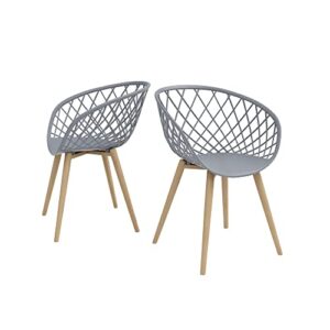 jamesdar kurv set of 2 chairs, fashion gray