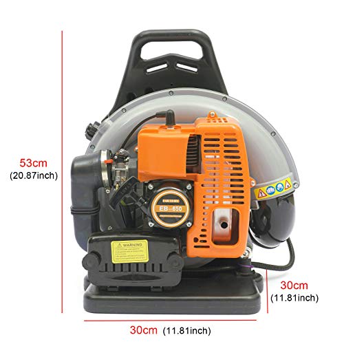 Futchoy Commercial Backpack Leaf Blower, 65CC 2-Stroke Gasoline Powered Blower with Adjustable Outlet Length Nozzle, Suitable for Domestic and Industrial Use