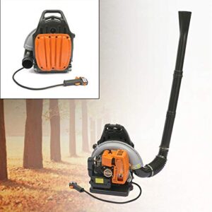 Futchoy Commercial Backpack Leaf Blower, 65CC 2-Stroke Gasoline Powered Blower with Adjustable Outlet Length Nozzle, Suitable for Domestic and Industrial Use