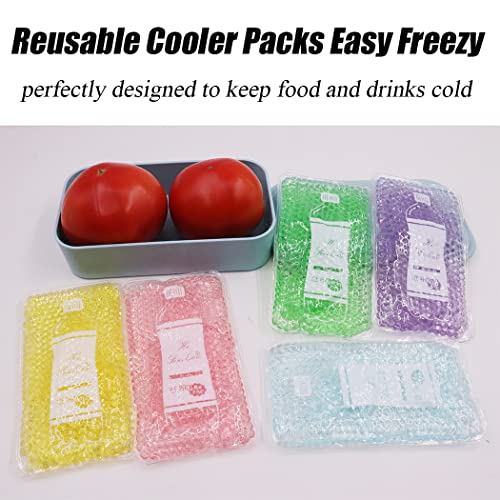 Ice Packs for Coolers, Ice Pack for Lunch Boxes Cold Packs Lunch Bag- Keeps Food Cold – Cool Print Bag Designs - Great for Kids or Adults Lunchbox and Cooler (Type2)