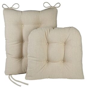 klear vu non-slip omega rocking chair cushions, seat and seatback pads, 2 piece set, natural