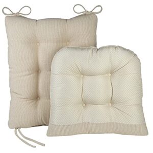 Klear Vu Non-Slip Omega Rocking Chair Cushions, Seat and SeatBack Pads, 2 Piece Set, Natural