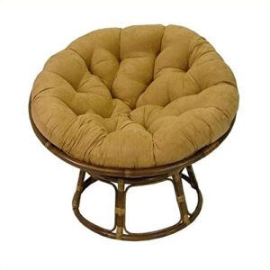 international caravan furniture piece rattan 42-inch papasan chair with micro suede cushion