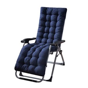 Moonase 67 Inch Patio Chaise Lounger Cushion, IndoorOutdoor Rocking Chair Sofa Cushion with Ties and Top Cover,Non-Slip Sun Lounger Rocking Chair Swing Bench Cushion, Navy