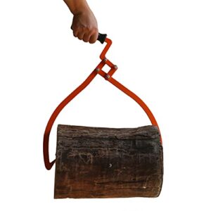 OAOLOWF 20" Log Tongs Logging Skidding Tongs Non-Slip Grip- Log Lifting, Handling, Dragging & Carrying Tool
