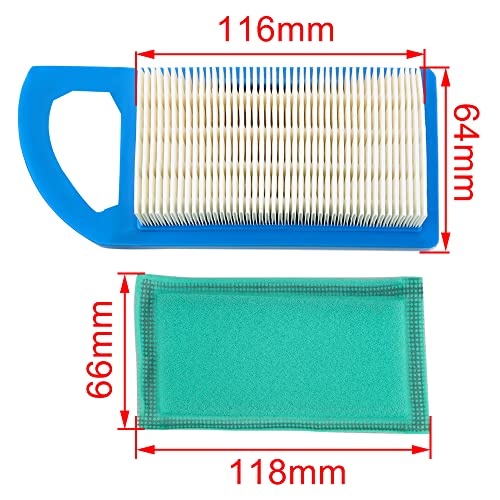 Harbot 5079K 794421 797007 698413 Air Filter + 697292 Pre-Filter for 334376 697775 697152 21A902 21A907 21A707 21A807 21A977 21A907 8-13.5 HP AVS Engines with Fuel Filter Spark Plug