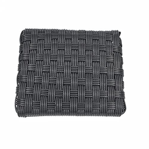 Wicker caning Material Repair Supplies kit, Sling Chair Replacement Fabric,Cane Rattan Webbing roll for Patio Chair Outdoor Furniture fix Basket Weave Plastic Repair kit (Black with Ribbing)