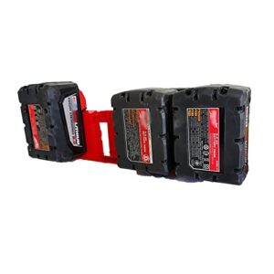 SKCMOX Battery Holders Mount for Milwaukee M18 18V Battery 2pc