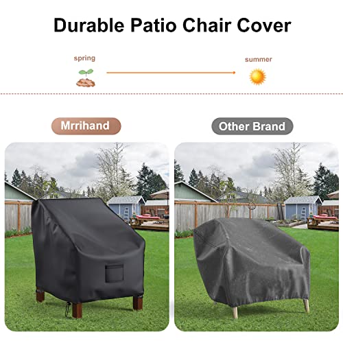 Patio Chair Covers Waterproof, Mrrihand Lounge Deep Seat Cover, Heavy Duty Outdoor Lawn Patio Furniture Covers (31" W x 38" D x 30" H - 2 Pack)