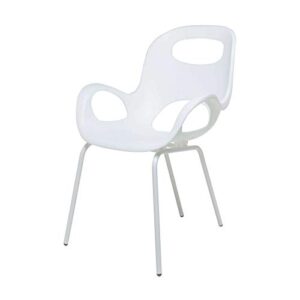 umbra oh chair, comfortable seating indoors and outdoors, weather-resistant, white