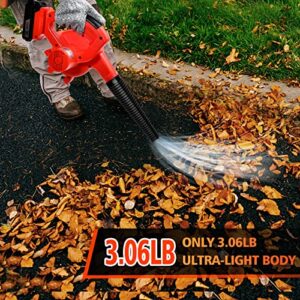 KEEPSOON Leaf Blower, Electric Leaf Blower Cordless with Powered Motor, 18V 2.0Ah Battery & Fast Charger, High/Low-Speed Handheld Battery Powered Blowers for Lawn Care Yard Work Around The House