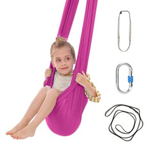 sensory swing therapy swing for kids with special needs cuddle swing indoor outdoor kids swing, adjustable hammock strap accessories for children with autism, adhd and sensory processing disorders