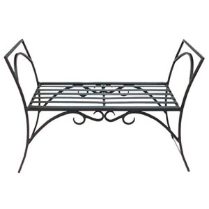 achla designs wrought iron decorative garden arbor bench